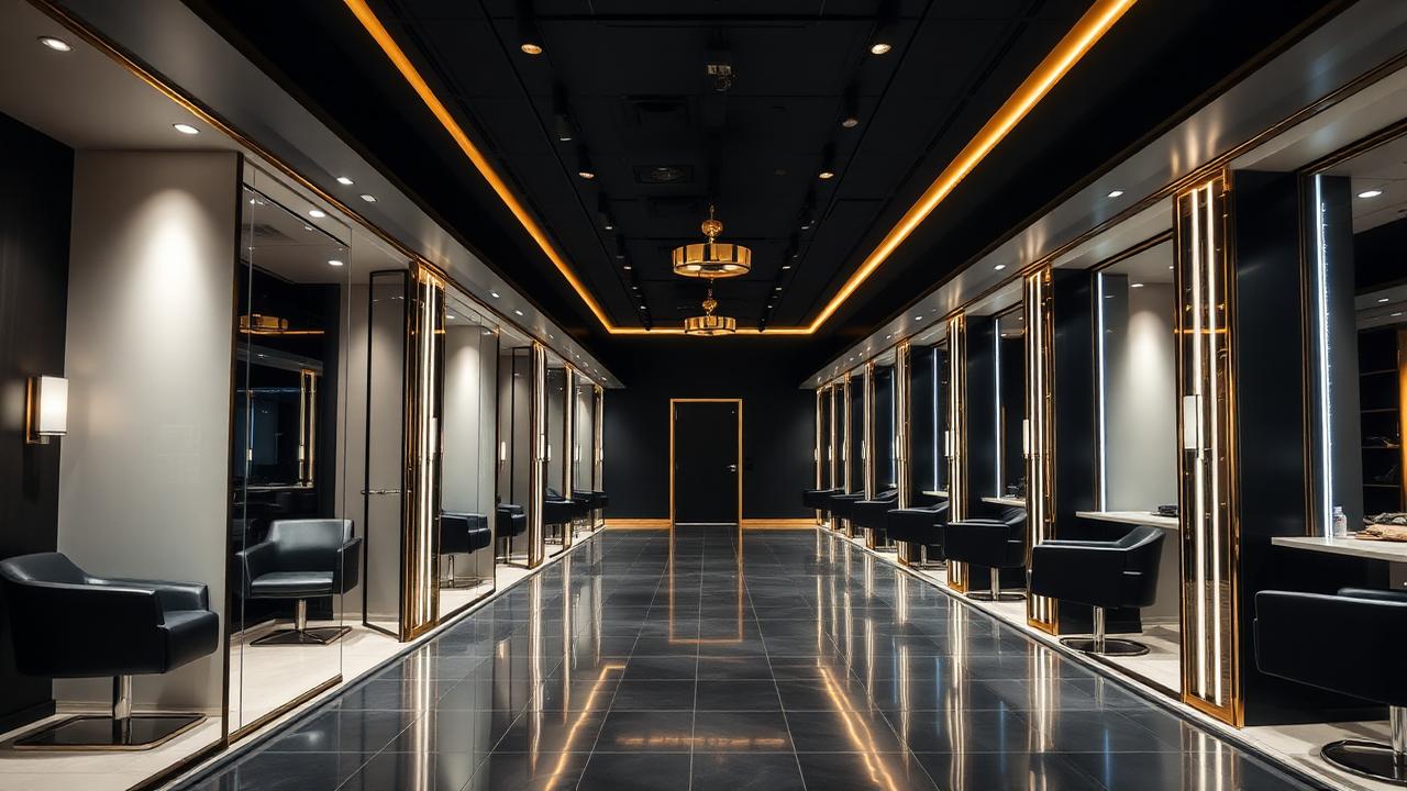 The IMAGE Brand salon suites hallway